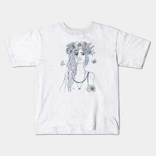 Floral Hair 2 Kids T-Shirt